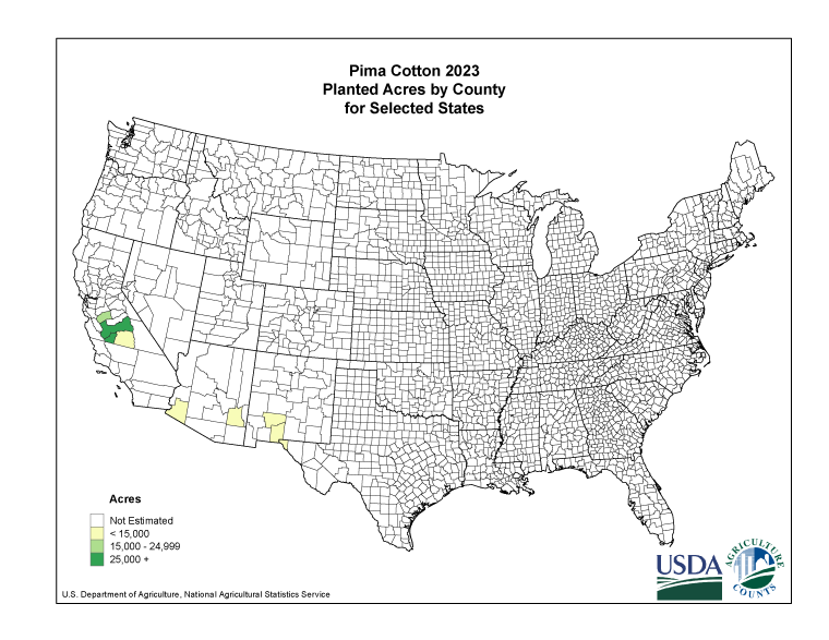 Pima Cotton: Planted Acreage by County