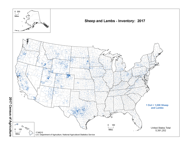 Map of Sheep and Lambs - Inventory: 2017