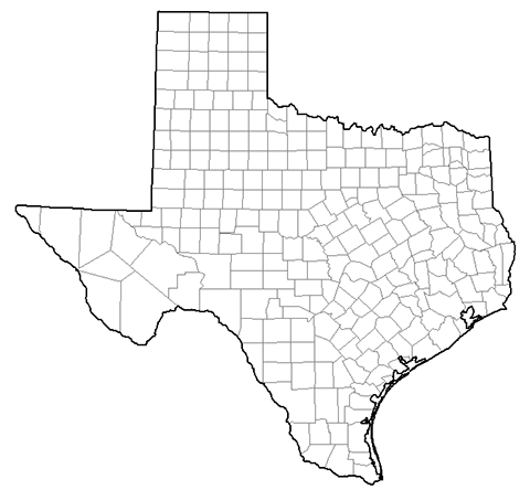 Image showing a county map of Texas