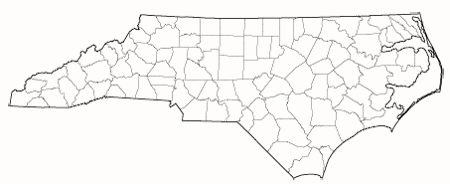 County outlines for NORTH CAROLINA